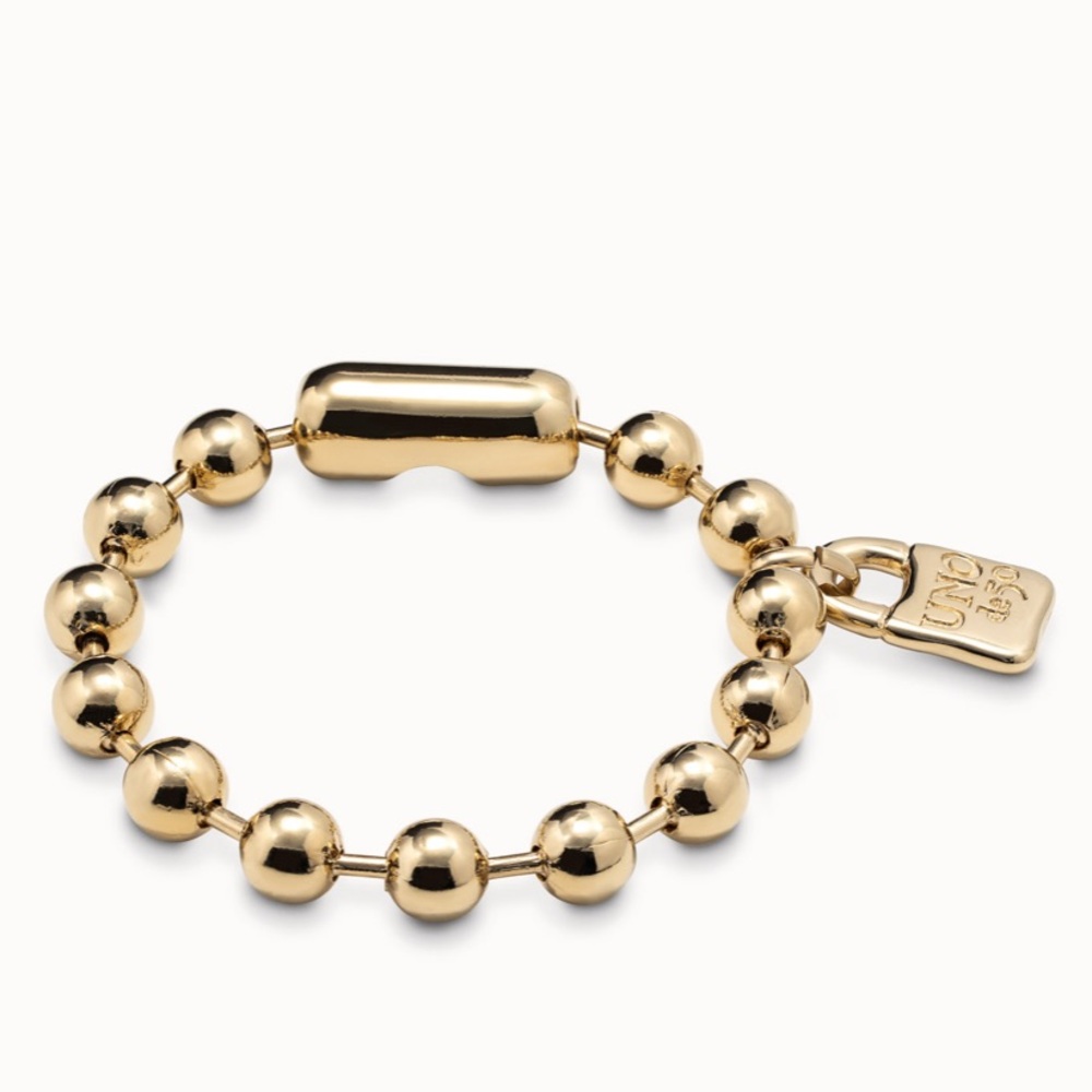 UNO de 50 Bracelet •SNOWFLAKE • Royal Gold • Size M